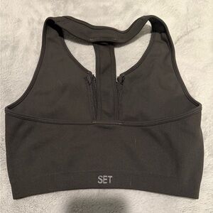 SET Active Black Racerback Sports Bra